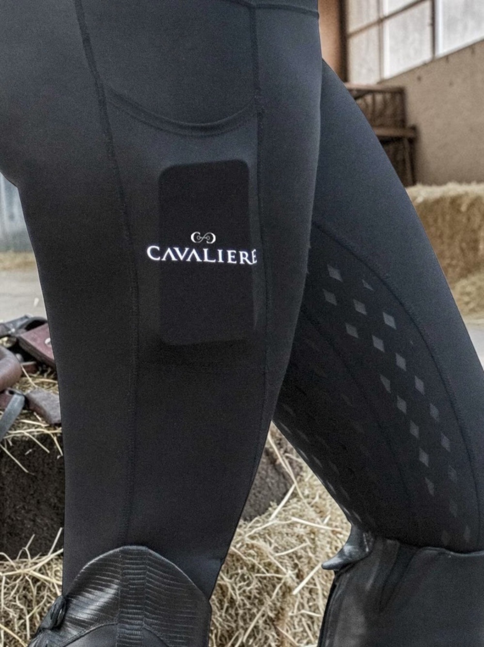 Cavaliere Couture Full Seat Silicone Riding Leggings Black Small Tights